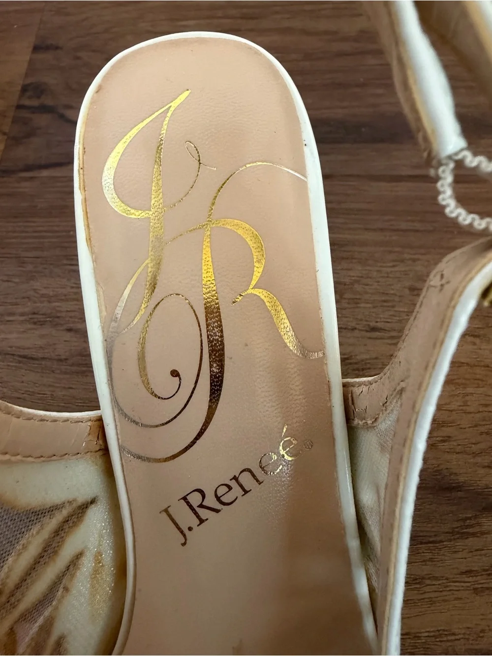 J. Reneé White Cutout Slingback Pumps